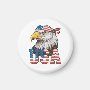 USA American Flag Men Women Kids Bald Eagle Patrio Magnet