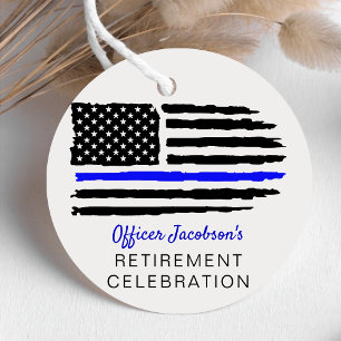 USA American Flag Military Retirement Favour Tags