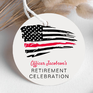 USA American Flag Military Retirement Favour Tags