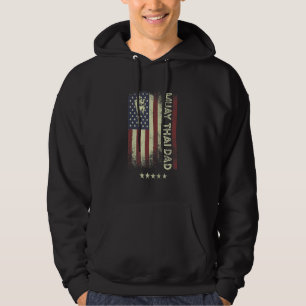 USA American Flag Muay Thai Dad 1 Hoodie