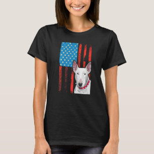 Usa American Flag Patriotic Dog Bull Terrier T-Shirt