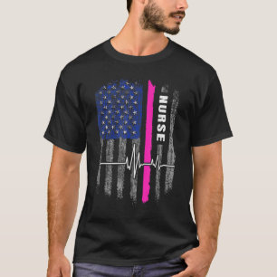 USA American Flag Patriotic Nurse Week Nursing Gif T-Shirt