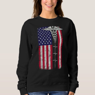 Usa American Flag Patriotic Nurse Week Patriotic N Sweatshirt