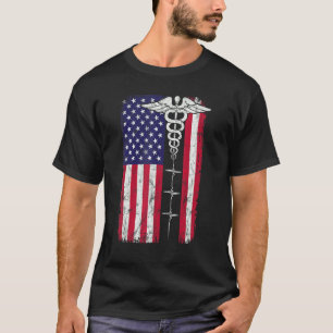 Usa American Flag Patriotic Nurse Week Patriotic N T-Shirt