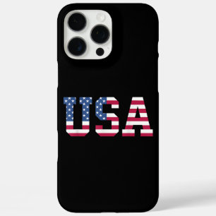 USA American Flag Patriotic Red White Blue Stars & iPhone 16 Pro Max Case