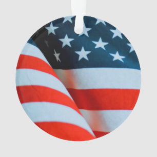 USA American Flag Red White and Blue Ornament