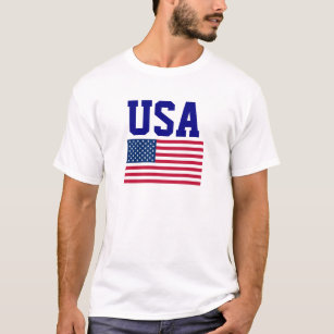 USA American Flag Red White Blue United States  T-Shirt