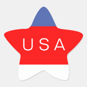 USA American Flag Star Design Star Sticker