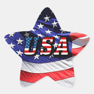 USA - American Flag Star Sticker