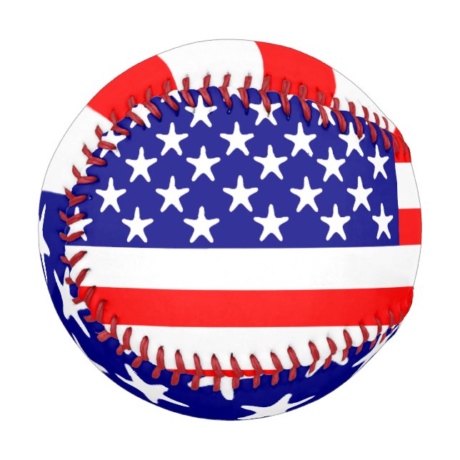 USA American Flag Stars and Stripes Baseball (Front Left)