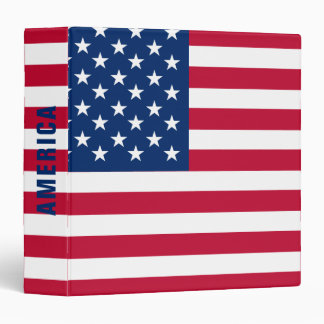 USA American Flag Stars and Stripes Binder