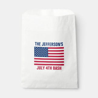 USA American Flag Stars and Stripes Favour Bag
