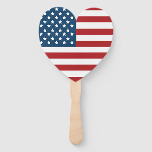 USA American Flag Stars and Stripes Hand Fan