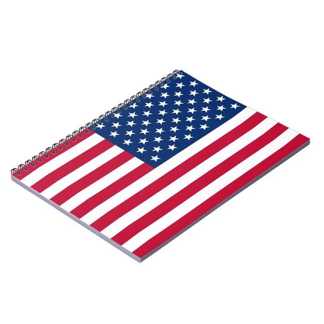 USA American Flag Stars and Stripes Notebook (Left Side)