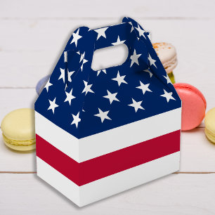 USA American Flag Stars And Stripes Patriotic Favor Box