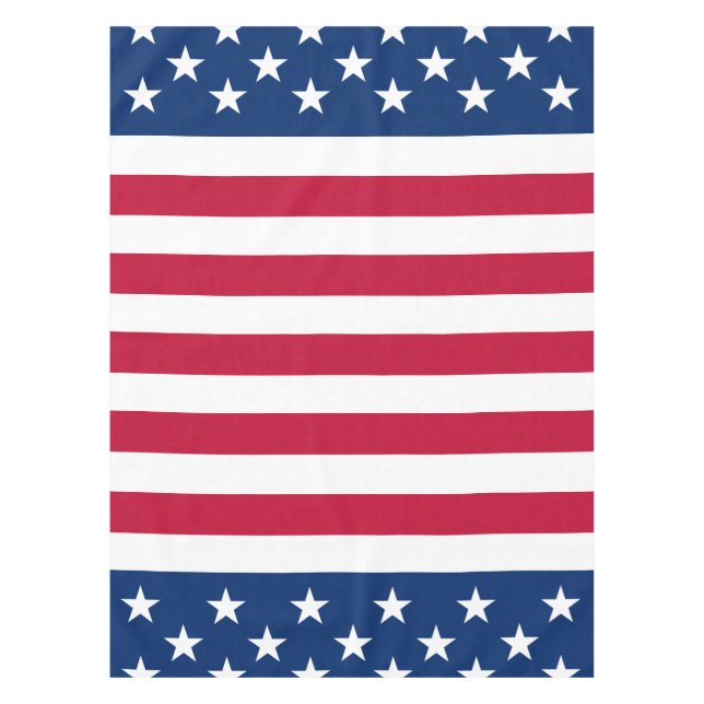 USA American Flag Stars and Stripes Tablecloth (Front)