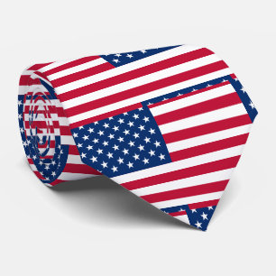 USA American Flag Stars and Stripes Tie
