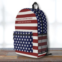 USA American Flag Stars Stripes Personalized Text 
