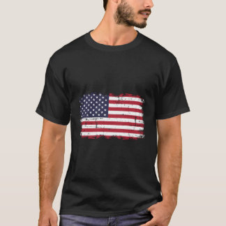 Usa American Flag With Stars And Stripes Style T-Shirt