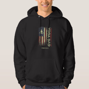 USA American Flag  Yoga Dad  1 Hoodie