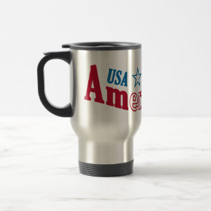 USA AmeriCAN!  mug– choose style & colour Travel Mug