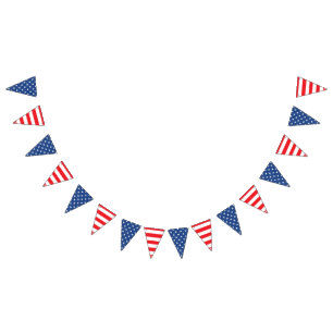 USA American Stars and Stripes. Bunting Flags