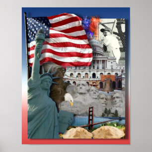 USA  American Symbols Poster