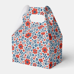 USA/American themed floral pattern Favor Box