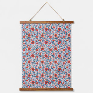 USA/American themed floral pattern Hanging Tapestry
