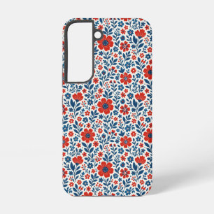 USA/American themed floral pattern Samsung Galaxy Case