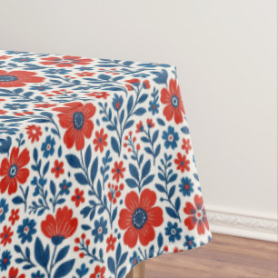 USA/American themed floral pattern Tablecloth