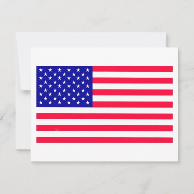 USA American US Flag Flat Note Cards (Front)