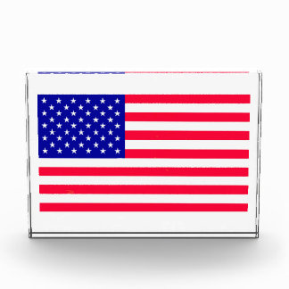 USA American US Flag Photo Block