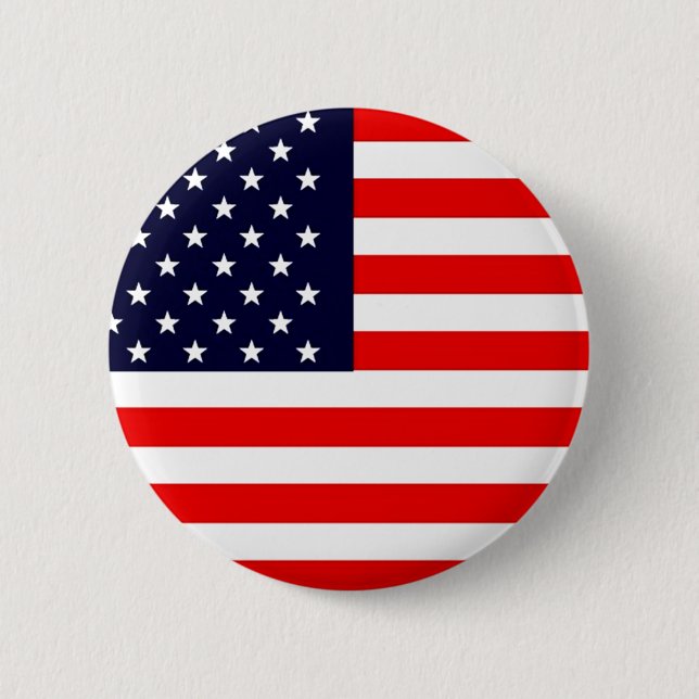 USA AMERICAN US FLAG Series 2 Inch Round Button (Front)