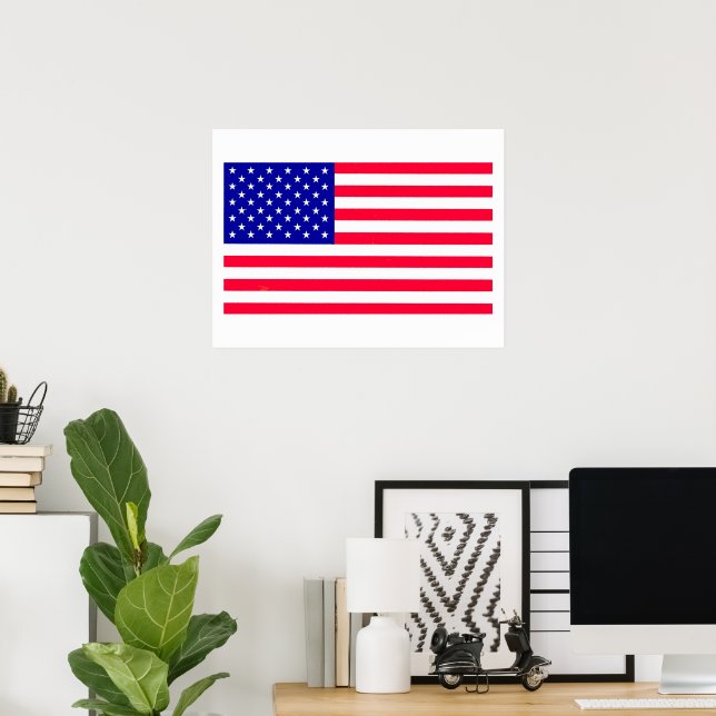 USA American US Flag Value Posters Paper Matte (Home Office)
