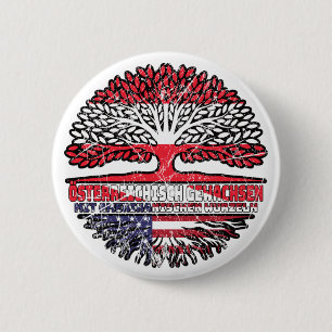 USA Amerikanisch Österreichisch Baum 2 Inch Round Button
