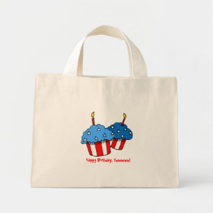 USA-An American Cupcake Birthday Mini Tote Bag