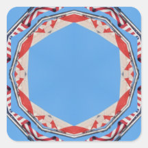 USA and Canada Flag Framed sticker