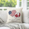 USA and Canada Heart Flags Wedding