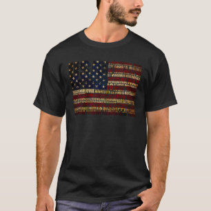 USA and their federal states in stars and stripes T-Shirt