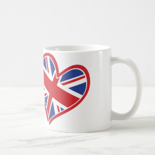 USA and UK In Hearts Showing the Love Coffee Mug