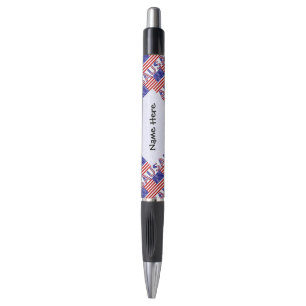USA and United States America Flag Tiled Personal Pen