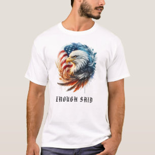 *~* USA AP16 Circular American Flag Bald EAGLE T-Shirt