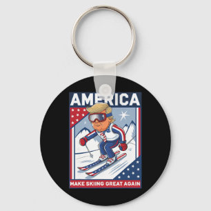 Usa Apres Ski Make Skiing Great Again Donald Trump Keychain