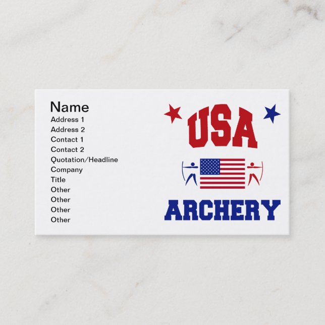 USA Archery Business Card (Front)