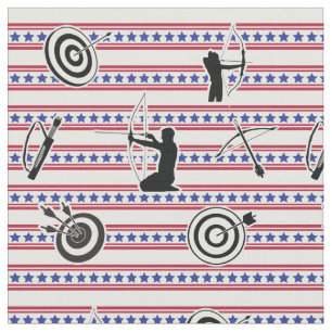 USA Archery Silhouette Pattern Fabric
