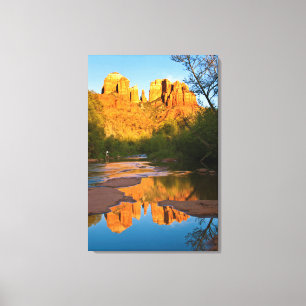 USA, Arizona. Cathedral Rock At Sunset Canvas Print