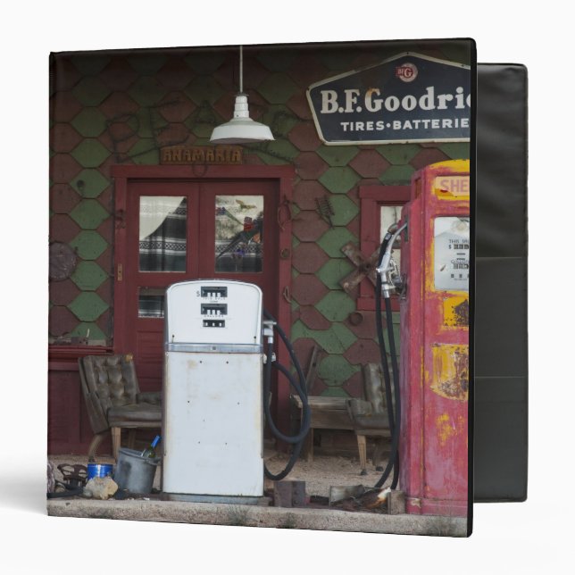 USA, Arizona. Chloride Ghost Town, old gas Binder (Front/Inside)