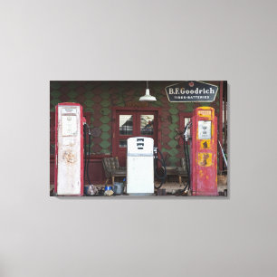 USA, Arizona. Chloride Ghost Town, old gas Canvas Print