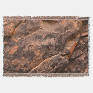 USA, Arizona, Coconino National Forest, Palatki Throw Blanket